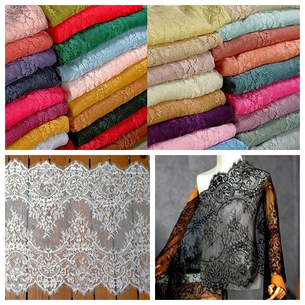 3-meter-long Export Eyelash Lace Trim For Apparel Fabrics