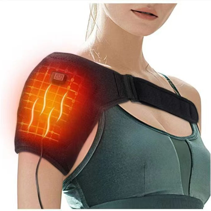 Carbon fiber electric heating shoulder massager