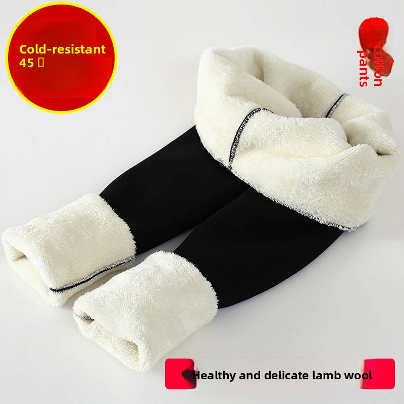 Fleece Lined Leather Label Leggings for Women