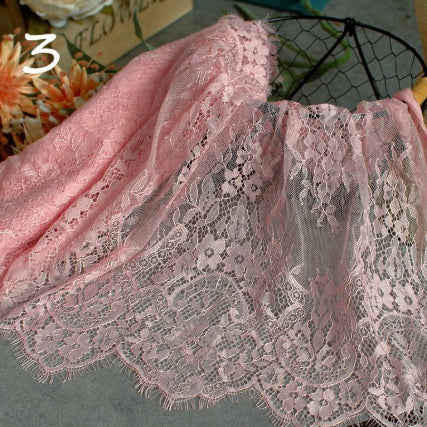3-meter-long Export Eyelash Lace Trim For Apparel Fabrics