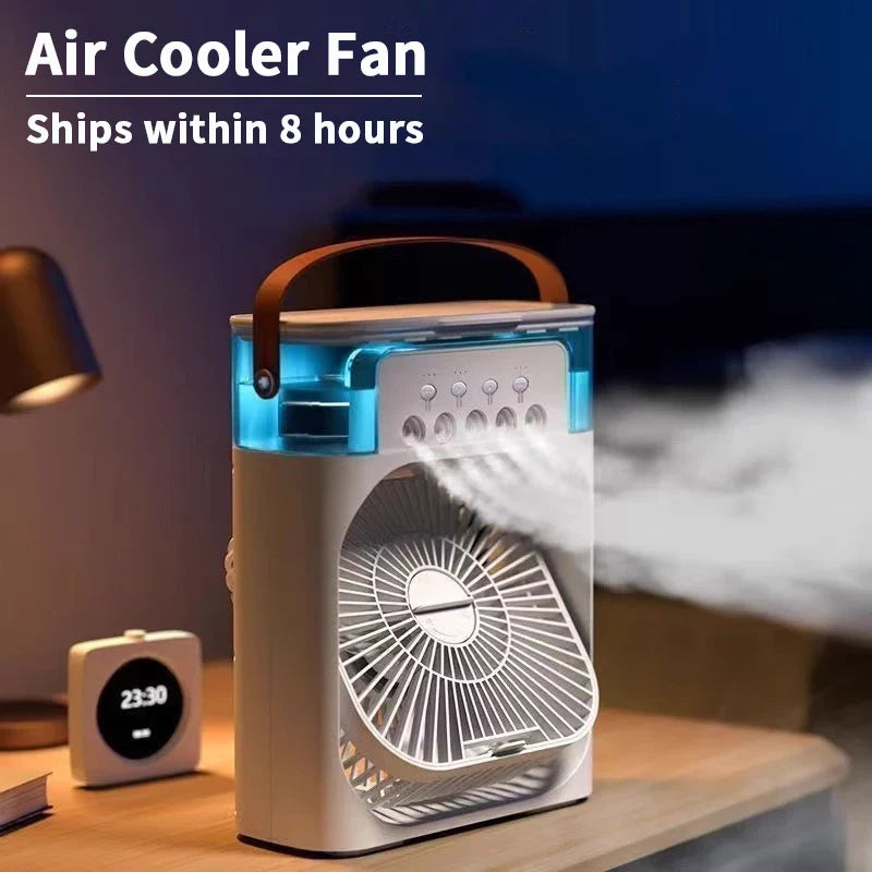 CoolMist™  3-in-1 Portable Air Cooler | Personal Cooling Fan, Humidifier & LED Night Light | USB Desktop Mini Air Conditioner