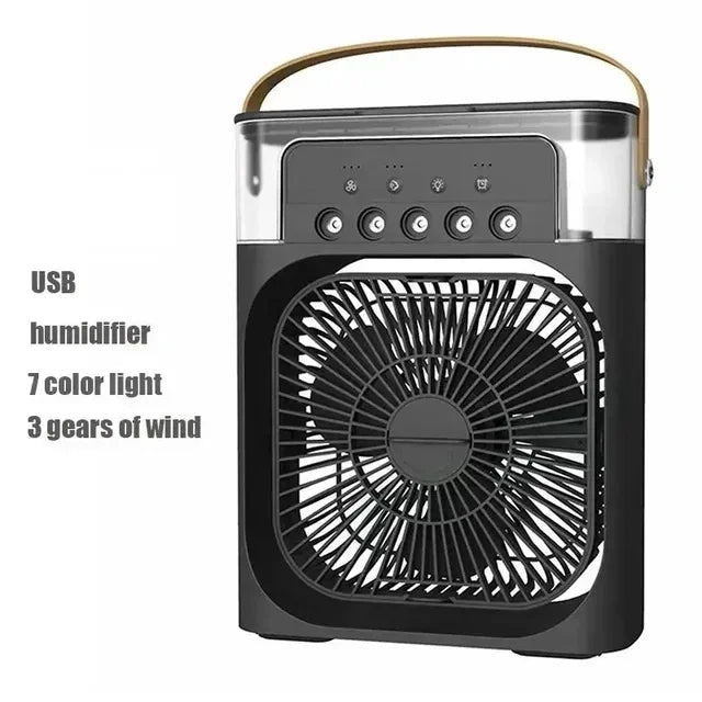 CoolMist™  3-in-1 Portable Air Cooler | Personal Cooling Fan, Humidifier & LED Night Light | USB Desktop Mini Air Conditioner