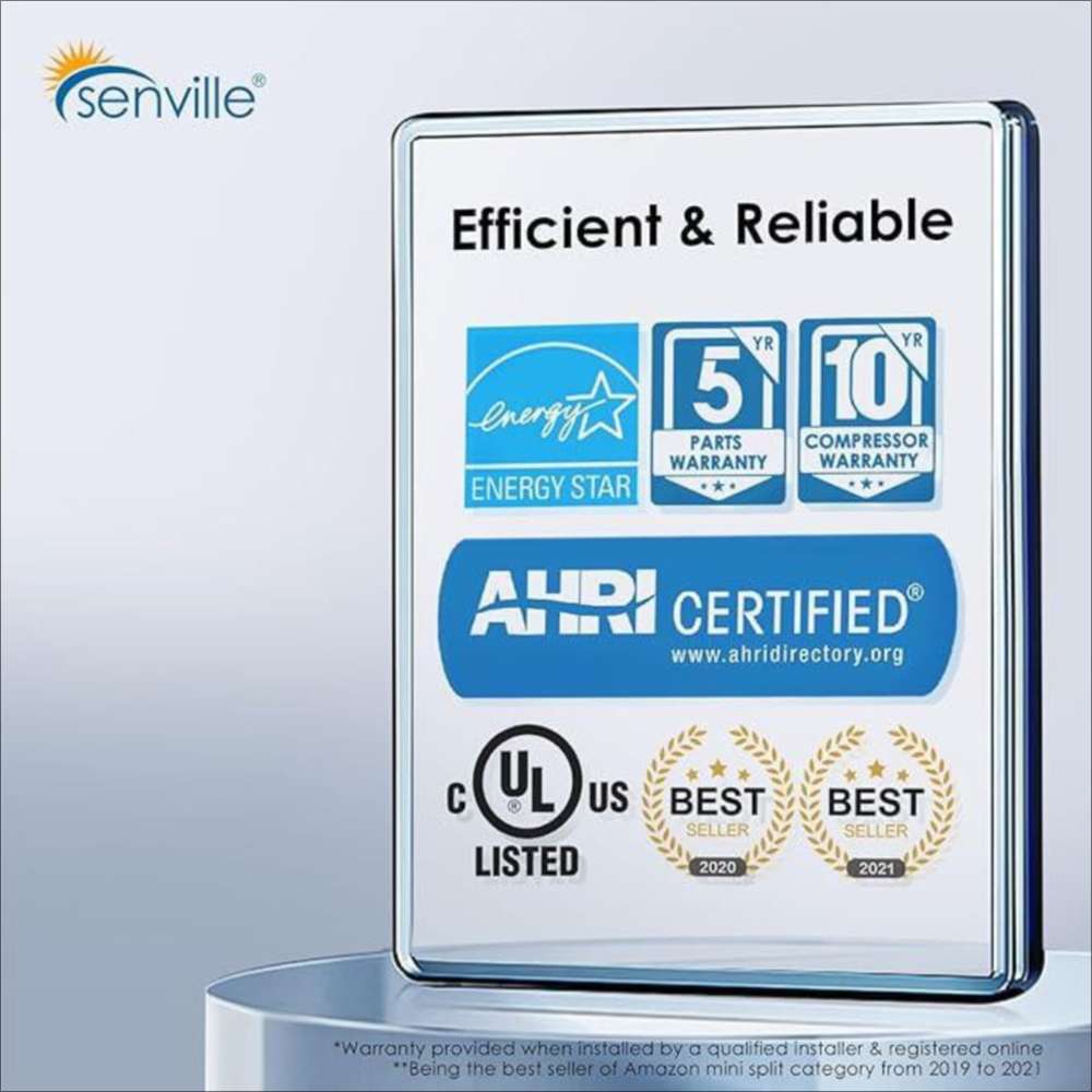Senville 18000 BTU Mini Split AC/Heat - ELITE Series