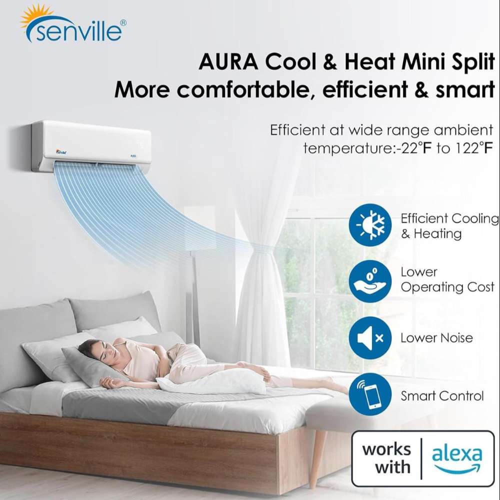 Senville 18000 BTU Mini Split AC/Heat - ELITE Series
